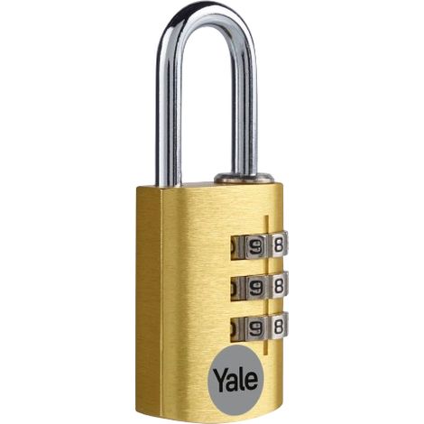 YALE YE3CB/20/121/2/GO Vorhängeschloss 20 mm Gold Zahlenschloss (1/3)