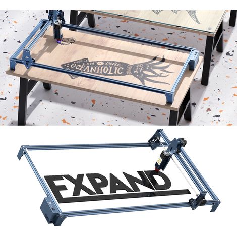 Le kit d'extension de zone de gravure SCULPFUN étend la zone de gravure des machines S6/S6pro/S9 à 950 x 410 mm. La rainure en aluminium à profil en V s'installe et s'utilise directement, sans accesso (1/5)