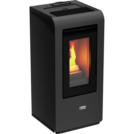stufa a pellet canadian stove "vancouver 10" grigio 8,7 kw