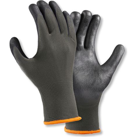 teXXor® Polyester-Strickhandschuhe POLYURETHAN BESCHICHTET, Grau/Grau (1/5)