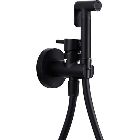 Mice - Grifería monomando empotrada para bidé hecha de latón - Ducha higiénica empotrada y monomando Grifo bidet empotrado Color Nergo Mate RDM001/NG (1/6)