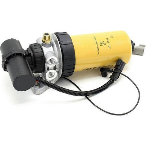 Ensemble filtre à carburant avec pompe électrique compatible avec les pelles hydrauliques CAT 228-9130, 2289130, 3491063 et 349-1063. Séparateur eau-carburant. (1/5)