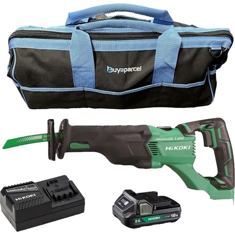 Hikoki CR18DBLJ4Z Brushless Recip Saw + X1 2AH Battery + Charger + 21"" Bag (1/5)