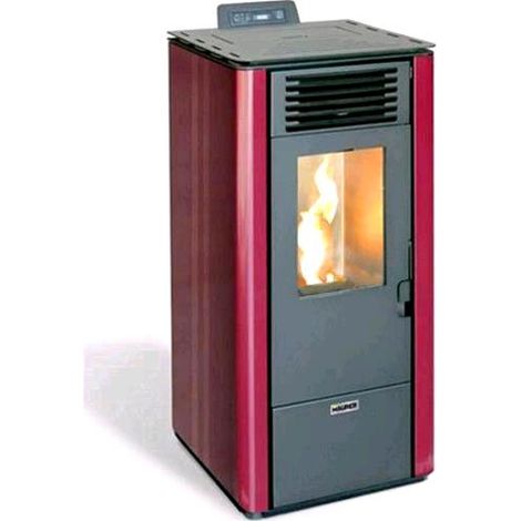 STUFA PELLET 8,87KW MAURER "MODELLO 10B" BORDEAUX
