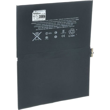 vhbw Akku kompatibel mit Apple iPad 6,3, A1675, A1674, 10.2 2019, A1673, 6,4, 10,2, 10.2 7th gen Tablet Pad (7300 mAh, 3,82 V, Li-Polymer) (1/5)