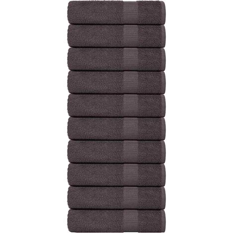 vidaXL Bath Towels "FROGN" 10 pcs Anthracite 100x150 cm 360 gsm