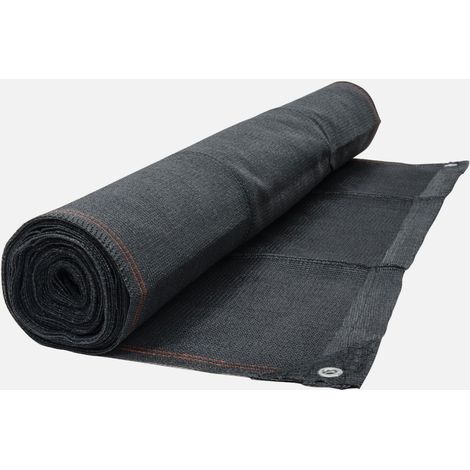 Werka Pro – Brise vue renforcé 10m 300g/m² – Opacité 95% – Oeillets en aluminium – Gris anthracite avec liseré orange