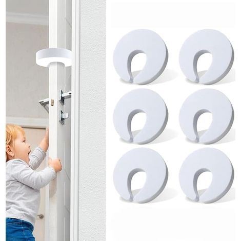 Butoirs de porte en mousse EVA, protections anti-pincement des doigts, protections de porte souples et absorbant les chocs pour la sécurité des enfants à la maison, blanc, lot de 6 (1/5)