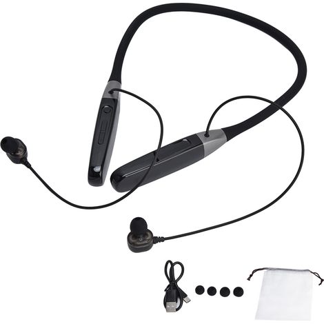 Wireless Hang Neck Type Earphone with 32G Memory LED Display Stereo Hanging Neck Headset (1/5)