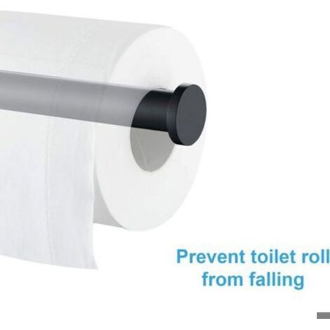 Porte-Papier Toilette - Acier Inoxydable 304 - Montage Horizontal Ou Vertical - Pour Rouleaux Jusqu'à 12,7 Cm - Noir Mat - 1 Pièce (1/5)