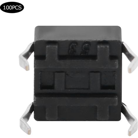 100 pièces Interrupteur Momentané Tactile Mini Micro 6x6x4.3mm pour Circuits Électroniques DIY (1/5)