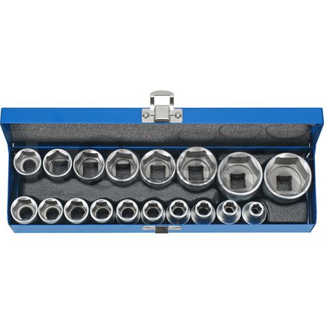 SET SERIE BUSSOLE ESAGONALI 18pz 1/2" 8-32mm KIT CHIAVI Cr-V CONDOR