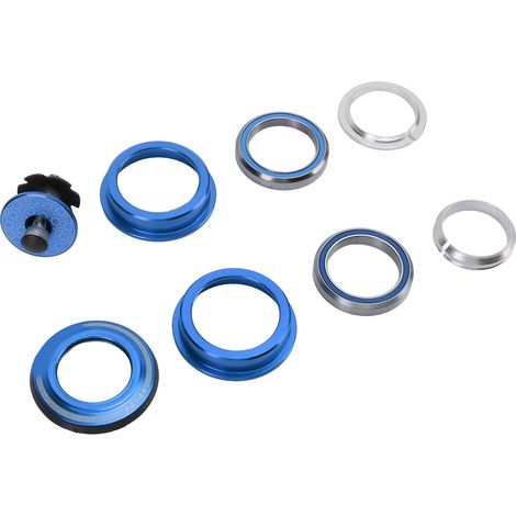 Viaron 44 mm Fahrradlenker, Doppellager, Steuersatz, Vordergabel, MTB, Blau (1/5)