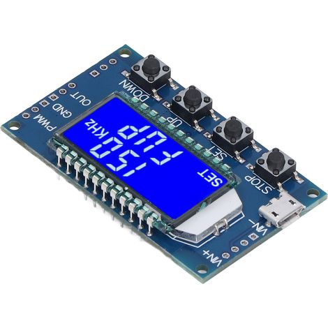 Module générateur de signaux rectangulaires carrés à impulsions PWM avec écran LCD et fréquence réglable (1/5)