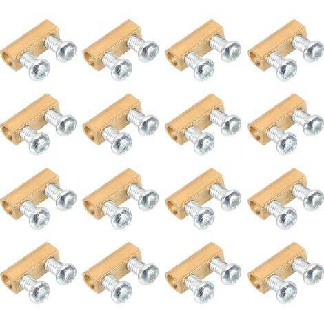 20 pièces Connecteurs de fil à écrou 15,2x5,3x6,3mm laiton (1/5)
