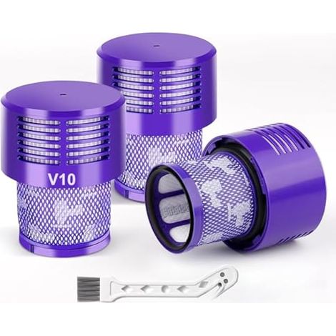 Lot de 3 Filtres Compatibles avec Aspirateur Dyson V10 SV12 Cyclone Absolute Animal Motorhead Total Clean, Remplacement 969082-01 (Non pour V10 Slim) (1/5)