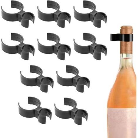 10 Clips pour Bougies à gâteau,Clips pour Bouteilles de Service,Pinces à Bouteilles de vin pour Maison,Clip de Service de (1/4)