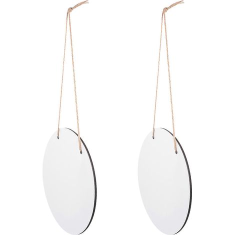 Plaque en bois vierge pour sublimation, à suspendre (2 pièces), blanche, pour loisirs créatifs et décoration à faire soi-même (1/5)