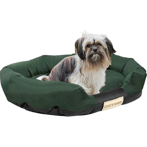 Hundebett 75x50 cm personalisierbar wasserdicht grün