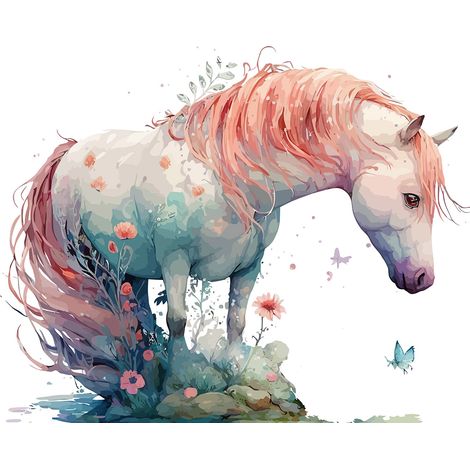 Papier peint panoramique Enfants - Cheval - 130 cm x 84 cm (1/2)