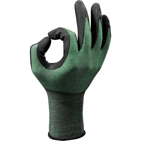 SIR SAFETY SYSTEM SILK PRO CUT Gants de protection anticoupure vert Taille 7 Lot de 12 paires