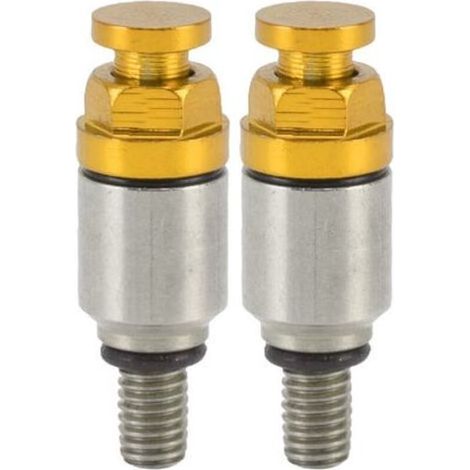 Pair 2 pièces M5x0.8 fourche en alliage d'aluminium purgeur d'air soupape de surpression de remplacement pour CRF150R CR125R CR250R CRF250R jaune (1/4)
