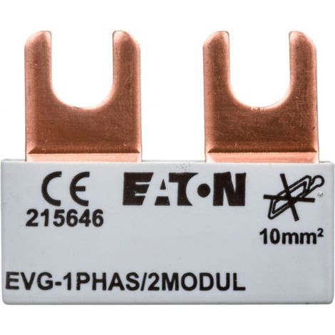 Anschlusssammelschiene 1P 63A 10mm2 Gabel (2 Module) EVG-1PHAS/2MODUL 215646
