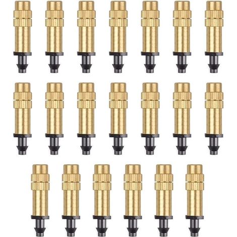 Adjustable Misting Nozzles, Irrigation Sprinklers, Spray Nozzle Irrigation Sprinklers Drip Irrigation Nozzle for Greenhouse/Garden/Lawn Irrigation (1/5)