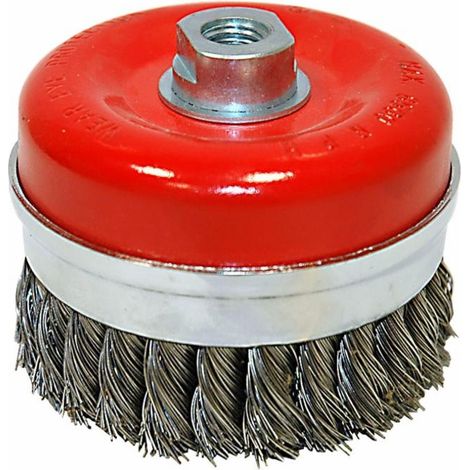 Brosse boisseau inox pour meuleuse Ø 100 mm torsadé