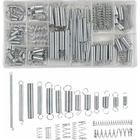 200 Pièces Ressorts de Compression Ressorts de Traction Assortiment de Ressorts d’Extension 20 Tailles Ressorts en Acier Galvanisé avec Boîte de Rangement (1/5)