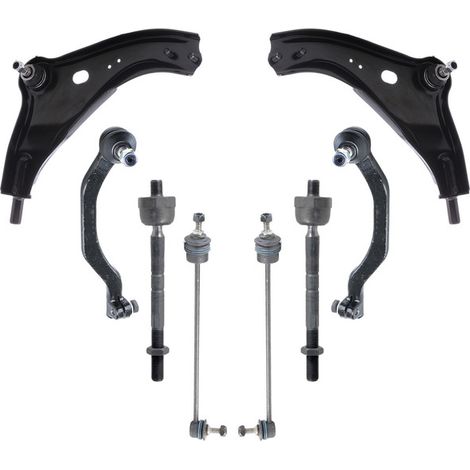 KIT BRACCIO OSCILLANTE 8 PEZZI COMPATIBILE CON MINI MINI (R56) Cooper D / Kit Sospensione Completo OE/OEM / Bracci Oscillanti + Testine Sterzo / Sostituzione Diretta OEM