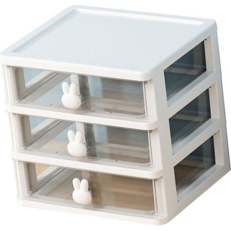 Organisateur de tiroir de bureau Organisateur de bureau, boîte de rangement de bureau en plastique transparent meuble bac (1/4)