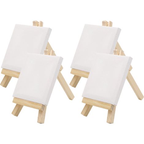 Mini-Staffelei-Set aus Holz für Leinwand, Kunst, Malerei, Zeichnen, Basteln, Hochzeiten und Heimdekoration (1/5)