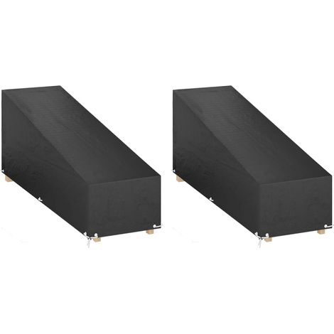 Abdeckungen für Sonnenliegen 2 Stk. 12 Ösen 205x75x40/70 cm