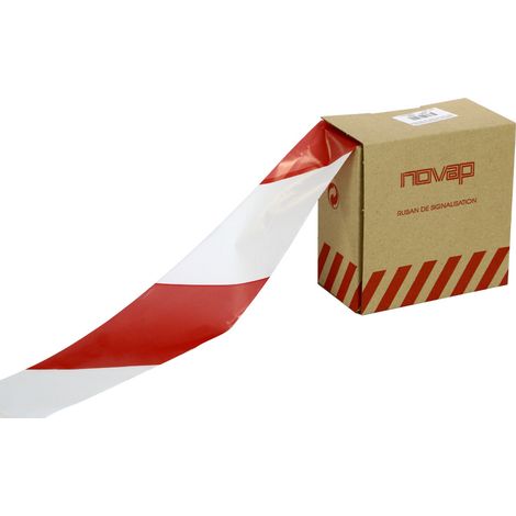 Dévidoir de ruban haute résistance 65mmx100m Rouge/Blanc - 3075045 (1/2)