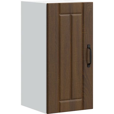 Armoire murale de cuisine design pratique rangement 30 x 31 x 60 cm en bois d'ingénierie chêne marron (1/5)
