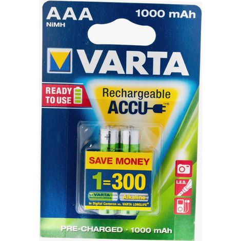 Batería recargable AAA R3 Varta 2 piezas