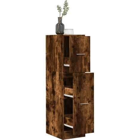 Apothekerschrank Räuchereiche 30x41x118 cm Holzwerkstoff