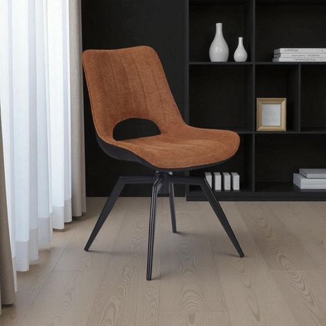 Chaise de salle à manger pivotante moderne en tissu Judith (lot de 2) (1/5)