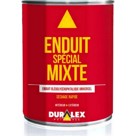 Enduit de façade gras mixte finition en pâte – Spécial laques polyuréthanes et acryliques – 1,50 kg pour plâtre, bois, ciment, béton – Duralex