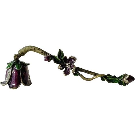 Estintore per candele in lega di zinco per aromaterapia con strass, design vintage, estintore portatile a stoppino per candele lunghe, per spegnere in sicurezza incendi in famiglia e durante le feste. (1/4)