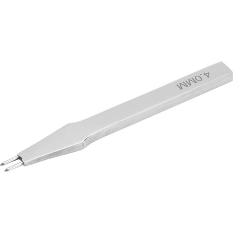 Poinçon cuir 4mm 2 dents, chignole ronde en acier, outil de perçage et couture DIY pour cuir, poinçon à griffes robuste. (1/5)