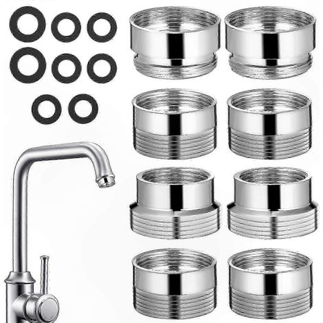 8-teiliges Wasserhahn-Adapterset für Wasserfilter und Küchenbelüfter, 2,30 x 2,30 x 1,50 cm (1/3)