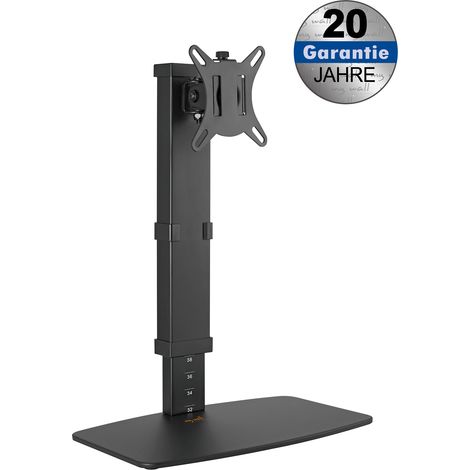 Desk stand for flat screens for screens 17“ - 32“ (43 - 81 cm), loads up to 8 kg, height adjustable in 10 settings