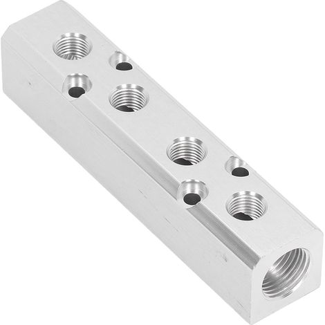 Collecteur d'air pneumatique G1/2, 4 sorties G1/4, bloc distributeur 30x30mm SY30‑02‑4F
