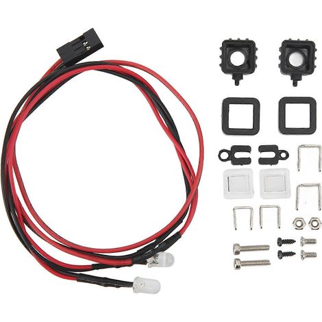 Verstellbarer RC-Scheinwerfer aus weißem Kunststoff, energiesparende LED-Beleuchtung, universeller Frontscheinwerfer für ferngesteuerte Autos und Modellautos, mit verstellbarem Sockel (1/5)