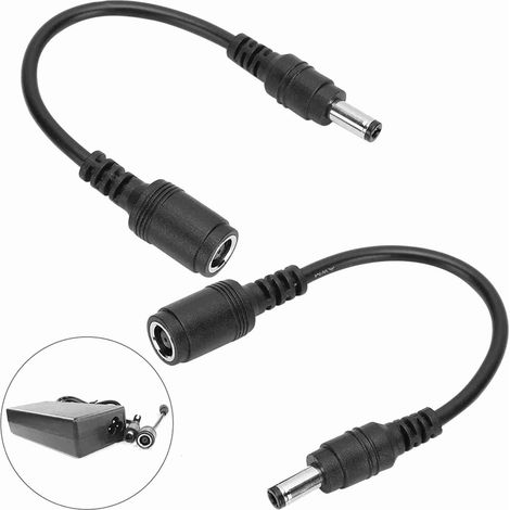 Adaptateur Secteur DC 7.4x5.0mm Femelle vers 5.5x2.5mm Mâle pour Ordinateur Portable HP (1/5)
