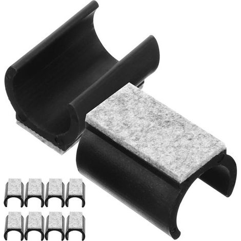 Ensemble de 10 patins en feutre en forme de U pour meubles, protège-pieds de chaise rectangulaires, embouts de pieds de chaise antidérapants en feutre (1/5)