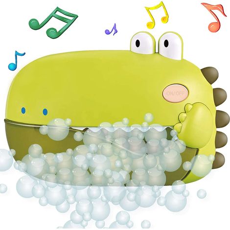 Bain moussant générateur de bulles pour baignoire, jouet de bain musical pour tout-petits, machine à bulles chantante pour enfants - Cyan (1/5)