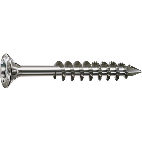 Spax Fassadenschrauben 4,5x50 Teilgewinde für Holzfassaden - Holzschrauben Torx 20 mit Bewertung, Edelstahl A2 - 200 Stück